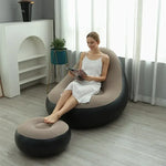 Pouf Gonflable COSY+ avec repose pied + Pompe OFFERTE