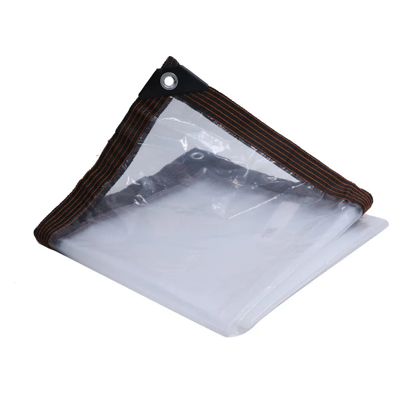 Bâche Transparente Imperméable en Polyéthylène – Anti-Déchirure avec Œillets Antirouille – Jardin, Terrasse & Poulailler