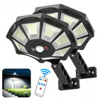 Projecteur Solaire Extérieur LED Étanche - avec Détecteur de Mouvement et Télécommande