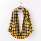 Chemise en Flanelle à Carreaux pour Femme - 15 Couleurs