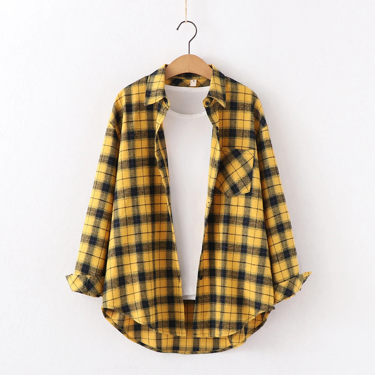Chemise en Flanelle à Carreaux pour Femme - 15 Couleurs