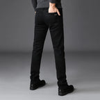 Jean Stretch Noir Coupe Classique Droite pour Hommes
