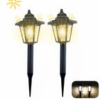 2x Appliques Murales Solaires LED Style Rétro