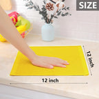 Ensemble de 6PCS de Serviettes Carrées de Cuisine en Nid d'Abeille Pur Coton