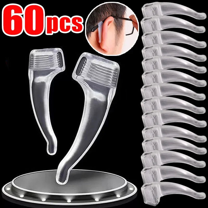 60x Crochets en Silicone pour Lunettes Antiglisse