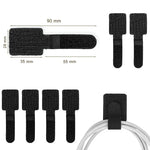 100x Attache de câble auto-adhésive - Scratch Réutilisable
