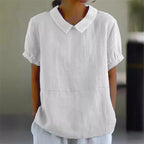 Top Col Claudine en Coton & Lin