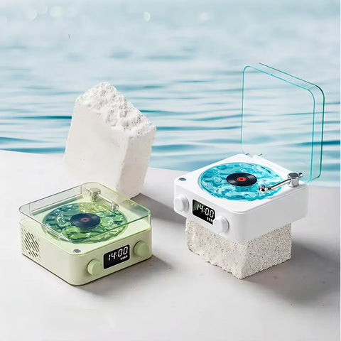 Mini Enceinte Rétro avec Effet Lumineux Relaxant