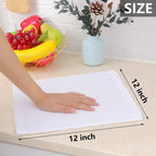 Ensemble de 6PCS de Serviettes Carrées de Cuisine en Nid d'Abeille Pur Coton