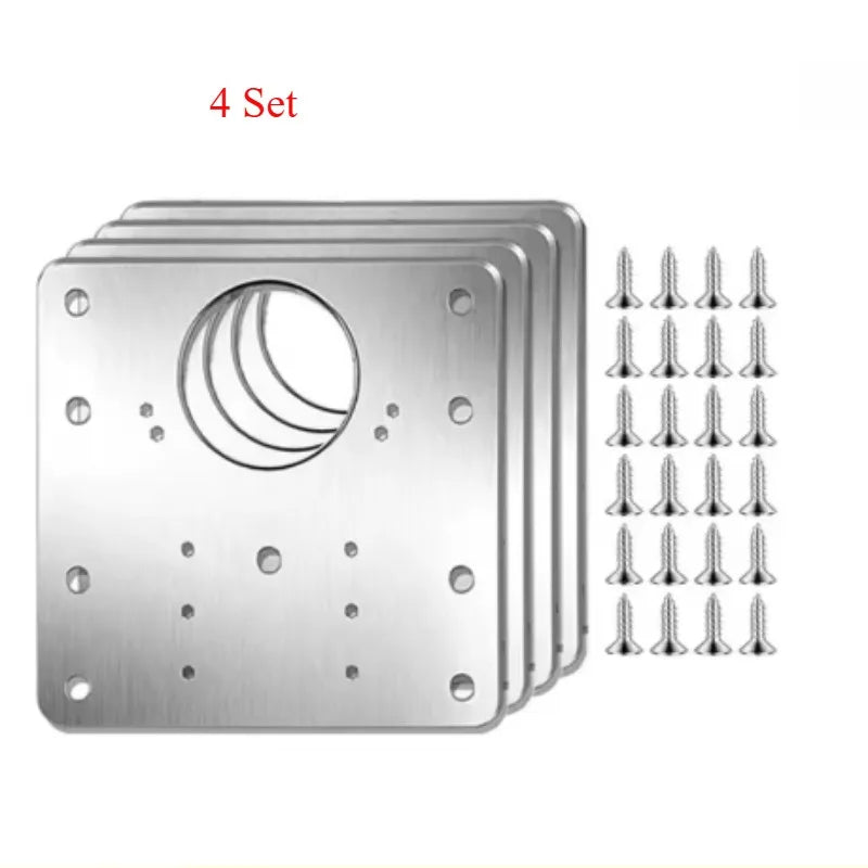 Kit de Réparation de Charnières d'Armoires en Acier Inox - 4PCS + VIS OFFERTES