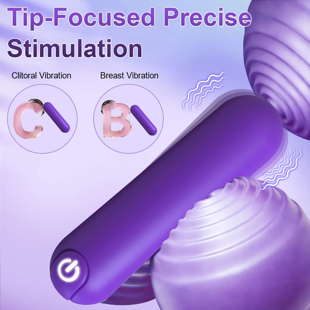 PULSE – Mini Vibromasseur 10 Modes de Vibration pour Clitoris et Tétons - Stimulateur Intime Compact pour Femme