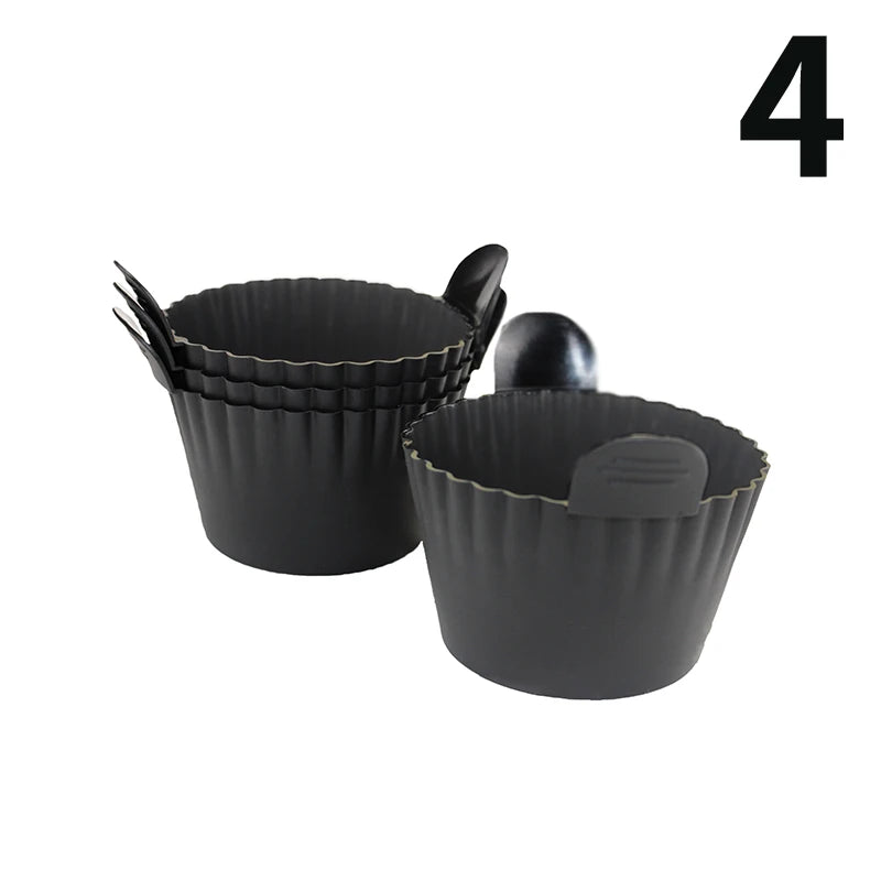 4x Moules en Silicone Antiadhésif pour Air Fryer