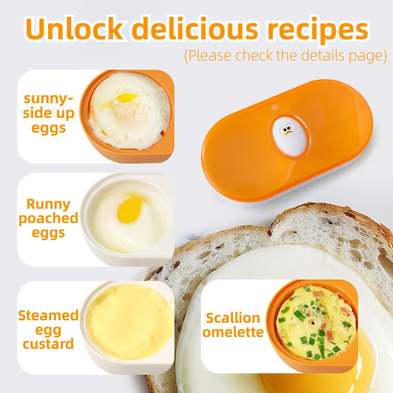 Eggy - Double Cuiseur à Oeuf au Plat au Micro-Ondes