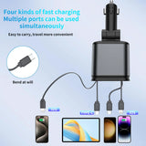 Chargeur Voiture LED Ciel Étoilé 4-en-1