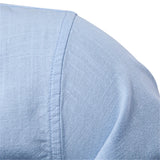 Chemise 100% Coton à Col Mao et Manches Longues - Homme