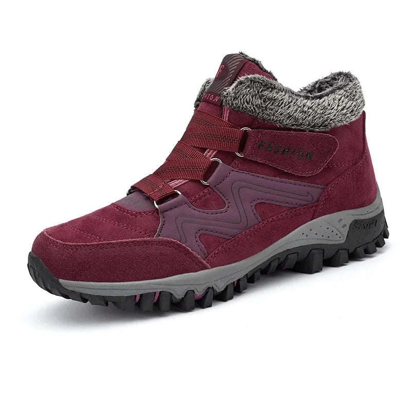 Bottes de Neige d'Hiver à Velcro - Mixte