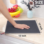 Ensemble de 6PCS de Serviettes Carrées de Cuisine en Nid d'Abeille Pur Coton