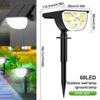 Projecteurs Solaires 72 LED IP65 – 3 Modes Extérieurs