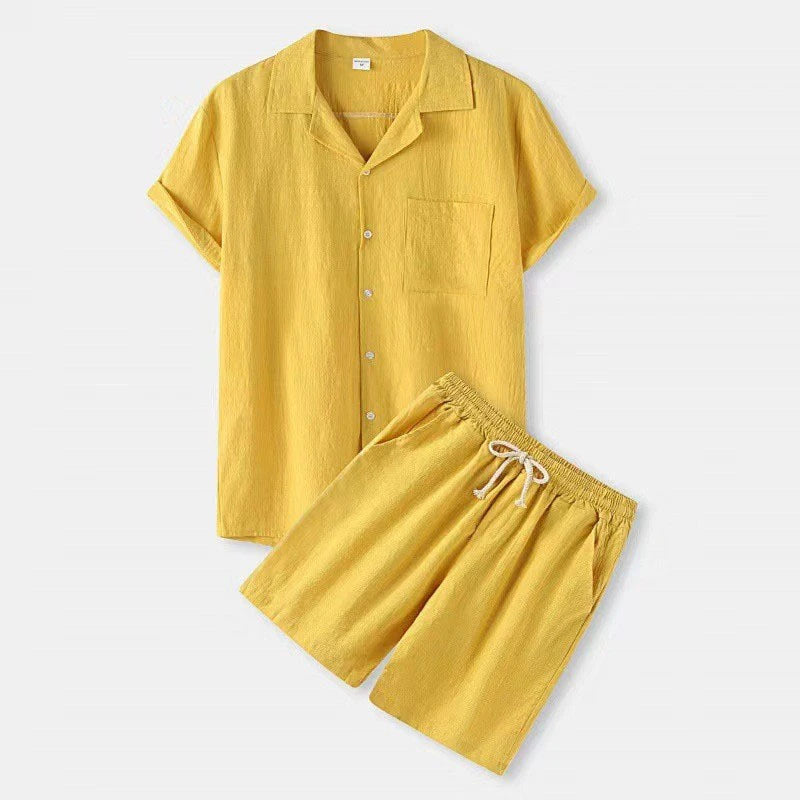 Ensemble Chemise & Short en Coton Respirant