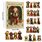 Calendrier de l'Avent 24 Ornements Chiens de Noël