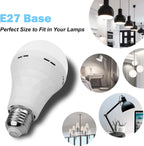Ampoule LED E27 Rechargeable USB à Batterie Intégrée — Intensité Variable, Télécommande & Minuterie