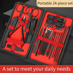 Kit Manucure & Pédicure Complet 24 Pièces – Coupe-Ongles, Ciseaux & Outils de Soin