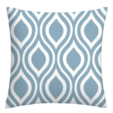 Taie de Coussin Bleu de Canapé à Différents Motifs