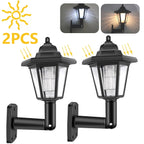 2x Appliques Murales Solaires LED Style Rétro
