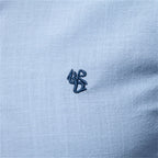Chemise 100% Coton à Col Mao et Manches Longues - Homme