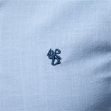 Chemise 100% Coton à Col Mao et Manches Longues - Homme