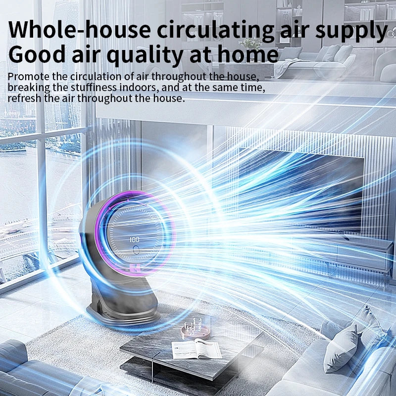 Ventilateur Électrique Multifonction Sans Fil à Clip – Silencieux avec Minuterie & Couverture jusqu’à 20 m²
