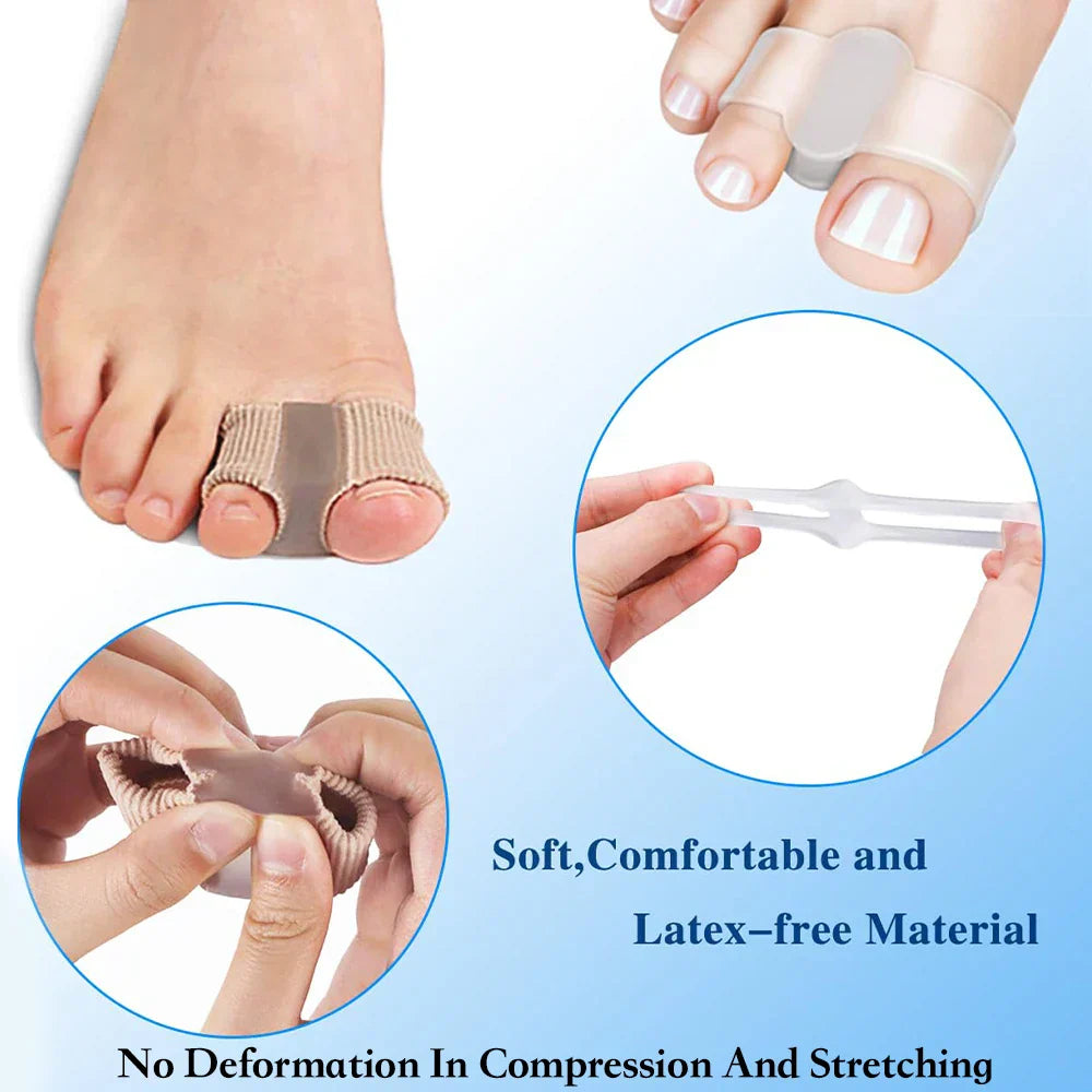 4x Séparateurs d'orteils Spécial Hallux Valgus