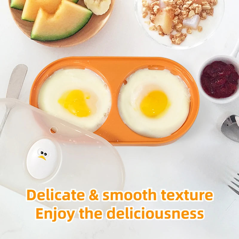 Eggy - Double Cuiseur à Oeuf au Plat au Micro-Ondes