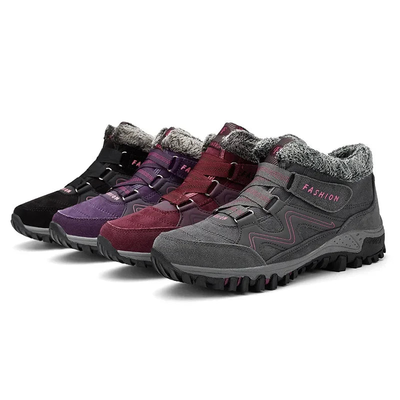 Bottes de Neige d'Hiver à Velcro - Mixte