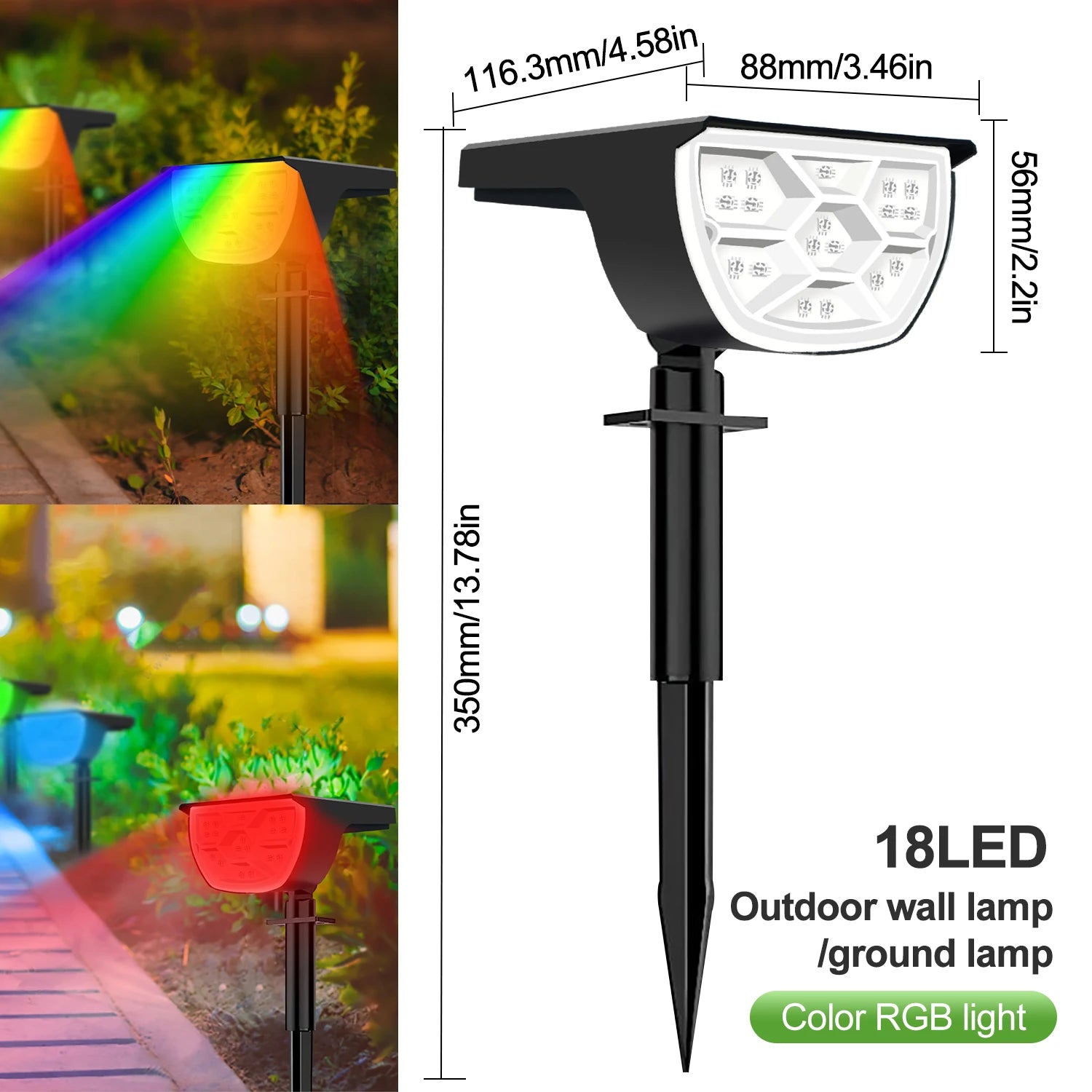 Projecteurs Solaires 72 LED IP65 – 3 Modes Extérieurs