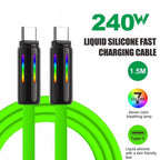 Câble RGB Silicone 240W à Charge Ultra-Rapide