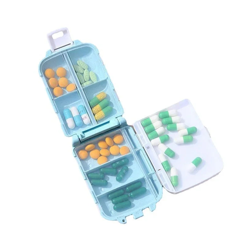 Mini Pilulier Organisateur de Voyage - 8 Compartiments