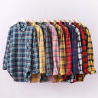Chemise en Flanelle à Carreaux pour Femme - 15 Couleurs