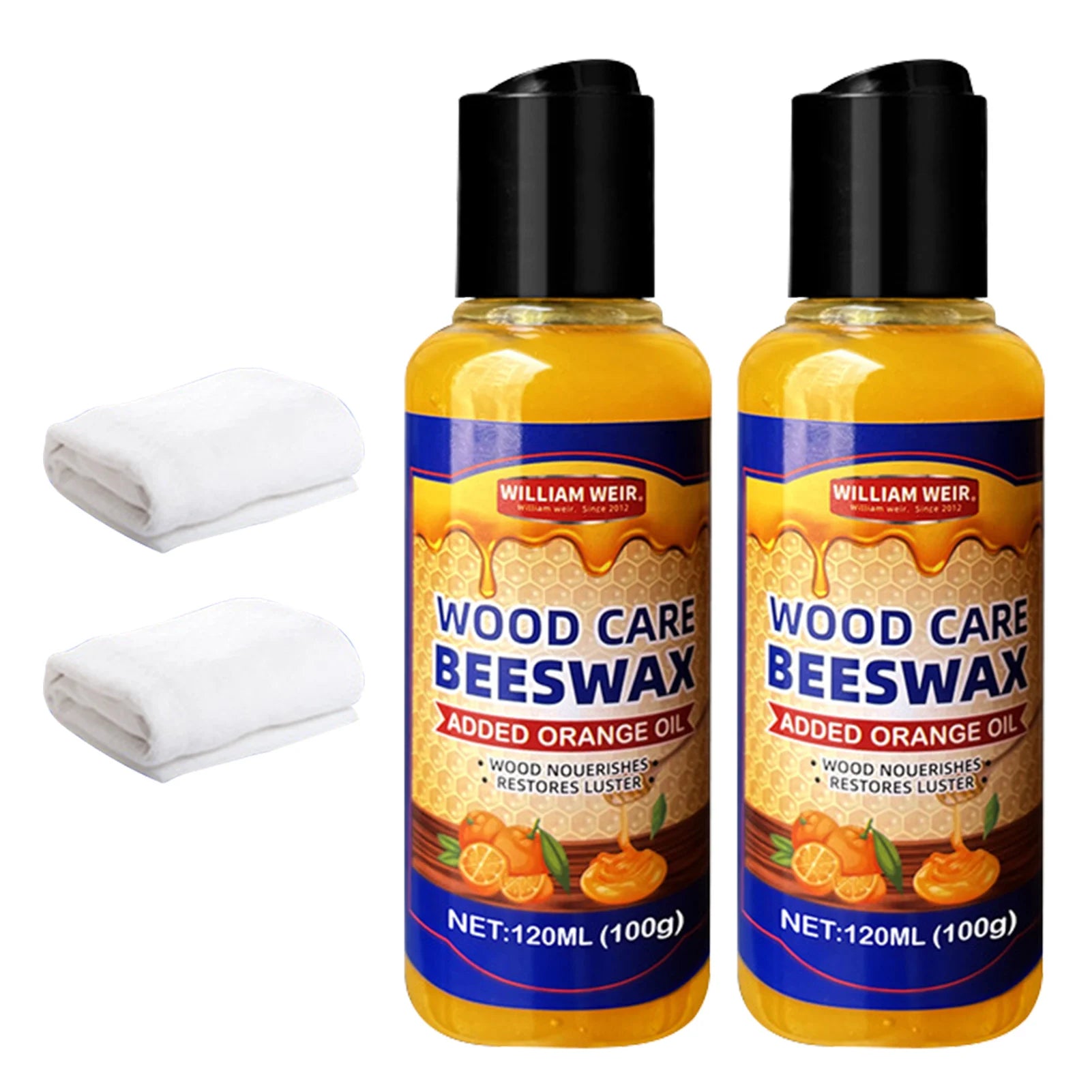 2x Cire d'Abeille Polissage et Entretien Meubles & Sol