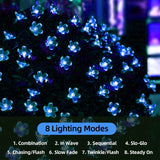 Guirlande Lumineuse Solaire Florale pour Jardin