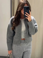 Gilet style blouson aviateur en maille zippé