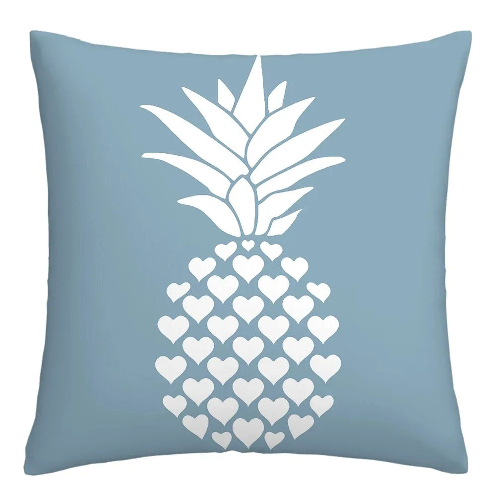 Taie de Coussin Bleu de Canapé à Différents Motifs
