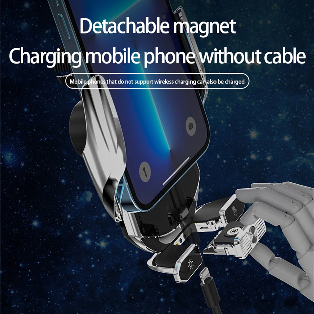 Station de recharge Rapide sans-fil pour smartphone en voiture - Double support rotatif 360°