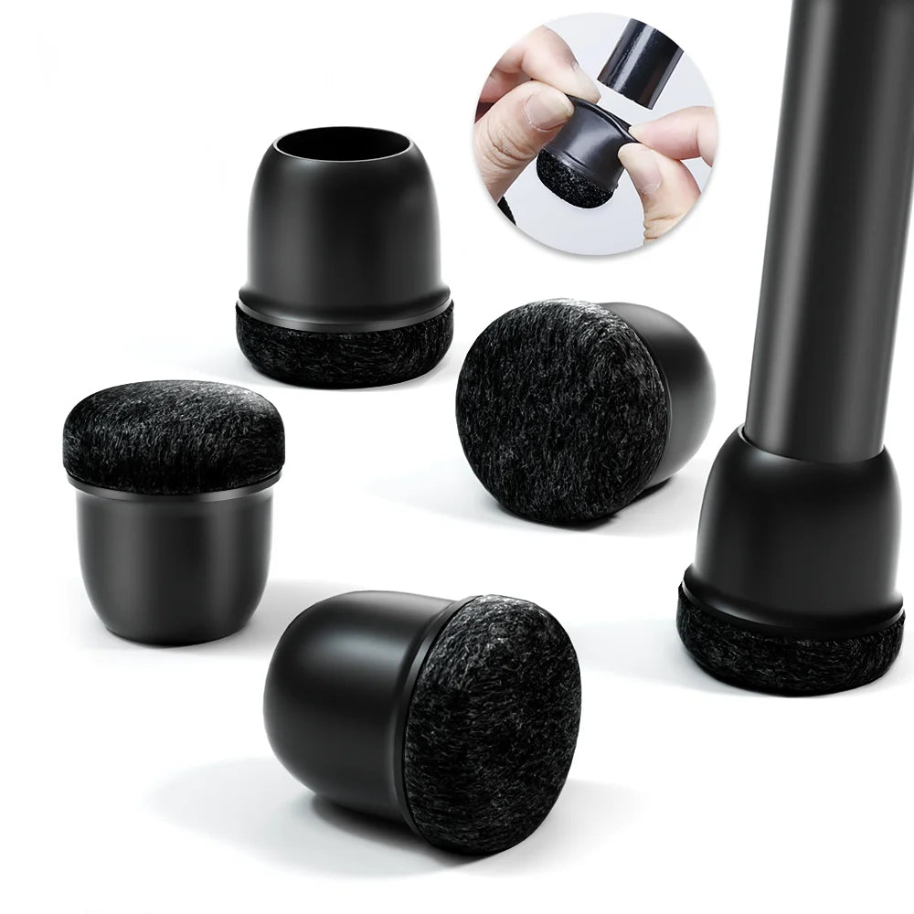 8x Protège-Pieds de Chaise en Silicone Anti-Rayures & Anti-Bruit