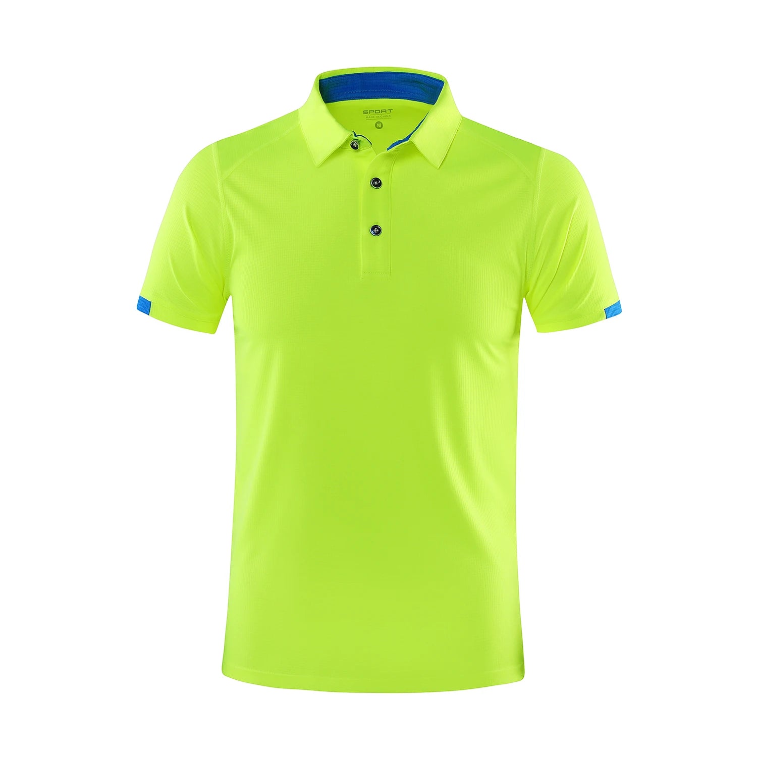 Polo homme manches courtes à séchage rapide — col revers respirant