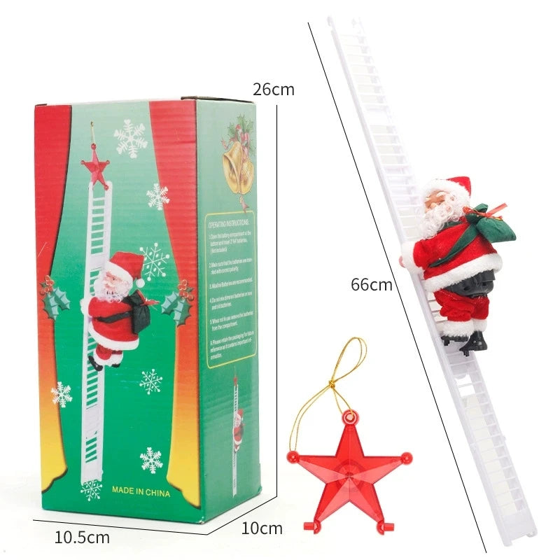 Échelle Père Noël Mécanique avec Musique & LED