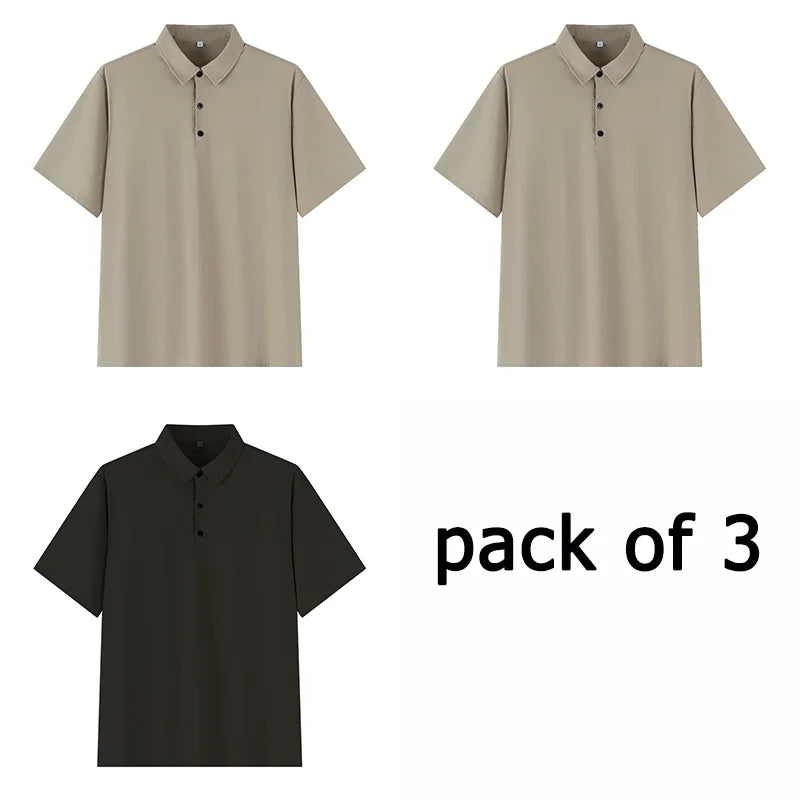 Lot de 3 Polos Manches Courtes - Grandes Tailles