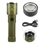 Lampe Torche Puissante Étanche Zoom 3000LM