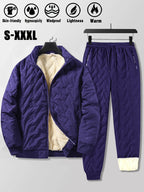 Ensemble Matelassé Imperméable Doublure Polaire pour Homme - Veste + Jogging