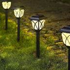 Lot de 2 Spots Solaires Lanterne à Lumière Chaude